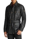 Belstaff Mens Black Trialmaster Belted Four-buttoned-pockets Regular-fit Waxed-cotton Jacket In Green
