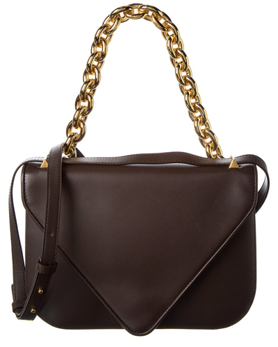 Bottega Veneta Mount Leather Shoulder Bag In Brown