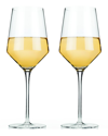 VISKI RAYE SET OF 2 CRYSTAL CHARDONNAY GLASSES