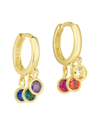 Sphera Milano 18k Gold Over Silver Cz Huggie Earrings