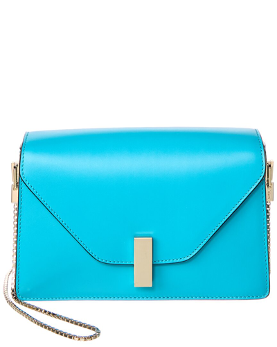Valextra Iside Leather Shoulder Bag In Blue