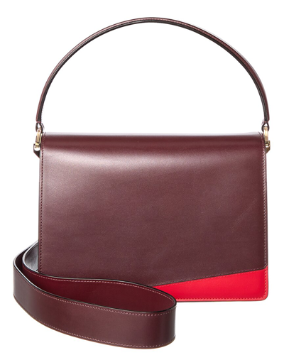 Valextra Swing Leather Shoulder Bag In Red