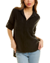 Bella Dahl Split Back Button-down Blouse In Black