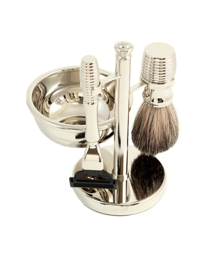 Bey-berk Mach 3 Razor & Pure Badger Brush With Soap Dish