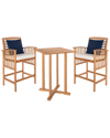 Safavieh Pate 3 Pc Bar 39.8-inch H Table Bistro Set In Nocolor