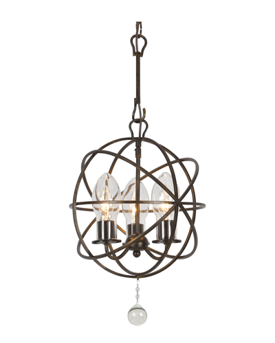 Crystorama 3-light Solaris Outdoor Chandelier In Nocolor