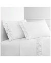 MELANGE MELANGE HOME PERCALE 300TC DOUBLE RUFFLE SHEET SET