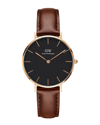Daniel Wellington Petite St. Mawes Rose Goldtone Stainless Steel Leather-strap Watch In Nocolor