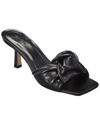 By Far Lana Gloss Leather Mule In Black In Black