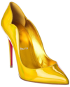 Christian Louboutin Hot Chick 100mm Patent Red Sole High-heel Pumps In Yellow