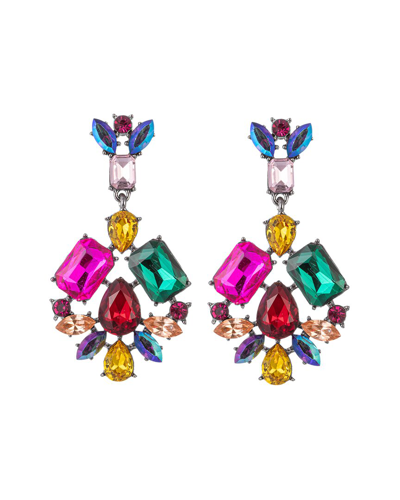 Eye Candy La Molly Crystal Rainbow Drop Earrings In Nocolor