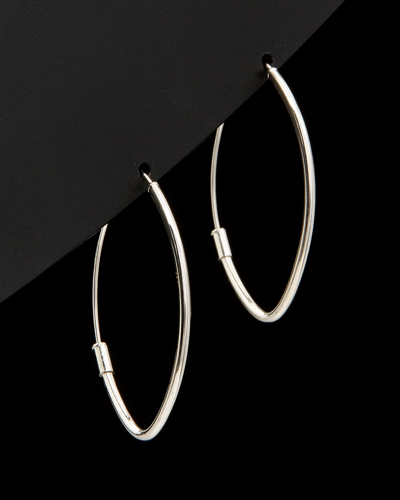 Italian Gold 14k  Marquise Hoops In Nocolor