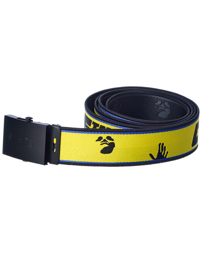 Off-white Industrial Logo Belt In Yellow