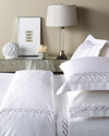 Melange Home Rope Embroidered 600tc Cotton Duvet Set In Grey