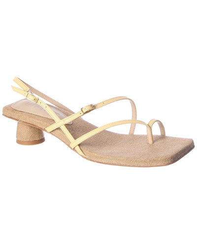 Jacquemus Les Sandales Basgia Leather Sandal In Yellow