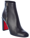 Christian Louboutin Womens Black Ziptotal 85 Calf Black 7.5 In Nocolor