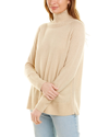 Lafayette 148 Raglan-sleeve Crewneck Cashmere Sweater In Brown