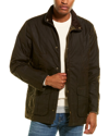 Barbour Hereford Waxed Cotton Jacket In Green