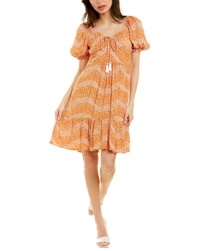Lusana Amber Mini Dress In Orange