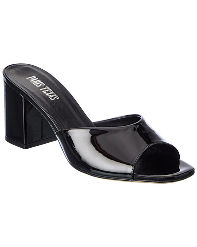 Paris Texas Anja Leather Mules In Black