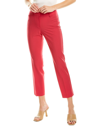 Theory Izelle Traceable Wool Pant In Pink