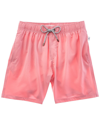 Vintage Summer 4-way Stretch Seersucker Swim Trunk In Pink