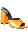 Paris Texas Anja 100mm Leather Mules In Orange