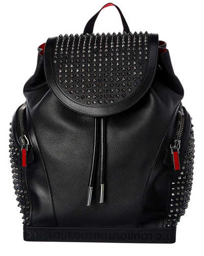 Christian Louboutin Mens Black Explorafunk Leather Backpack 1size