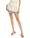 Isabel Marant Étoile Tyruss Ruffled Embroidered Cotton-jacquard Mini Skirt In White