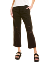 FRAME LE TOMBOY WASHED NOIR RIPS TROUSER