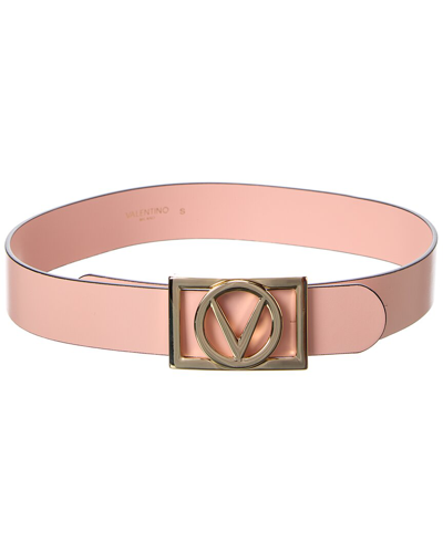 Valentino By Mario Valentino Dolly Leather Belt In Pink