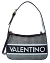 Valentino By Mario Valentino Kai Prince Of Wales Leather Crossbody In Black