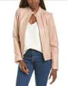 Cole Haan Seamed Leather Jacket In Nocolor