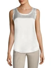 Lafayette 148 Reversible Perla Tank In Cloud