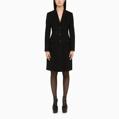 Dolce & Gabbana Wool And Cashmere Coat In Black