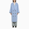Loulou Studio Borneo Double-breasted Wool And Cashmere-blend Coat In Light Blue