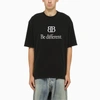 BALENCIAGA BB BE DIFFERENT T-SHIRT BLACK