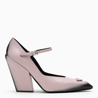 Prada Pink Slunted Heel Pumps In Pink