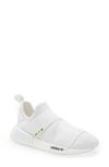 Adidas Originals Nmd R1 Slip On Sneakers In White/ White/ Core Black