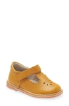L'amour Kids' Angie Scalloped T-strap Mary Jane In Mustard