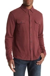 7 Diamonds Generations Stretch Twill Button-up Shirt In Burgundy