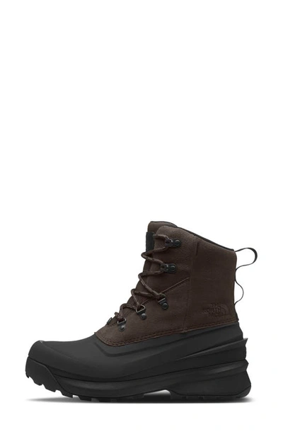 The North Face Chilkat V Waterproof Boot In Coffee Brown/ Tnf Black