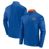 Fanatics Branded Royal Florida Gators Ringer Quarter-zip Top In Royal