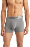 Tommy John Second Skin Boxer Briefs In Medium Heather Grey