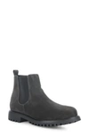 Bos. & Co. Dax Waterproof Chelsea Boot In Grey/ Black Suede/ Elastic
