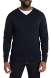 Johnny Bigg Essential V-neck Sweater In Navy