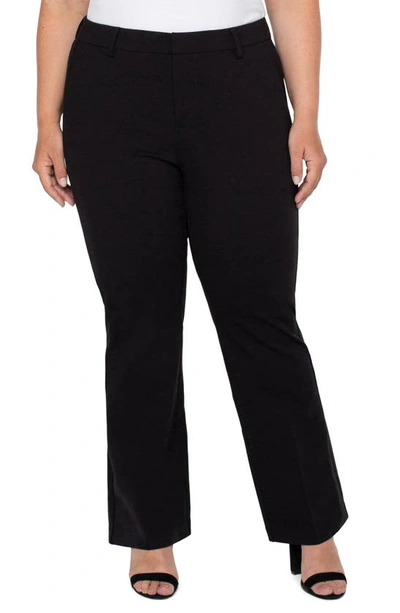Liverpool Kelsey Flare Ponte Trousers In Black
