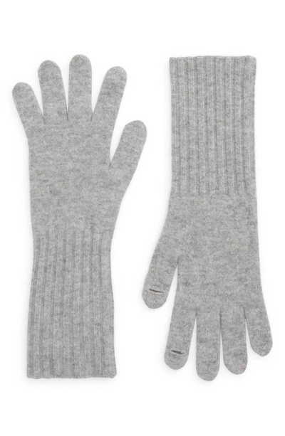 Vince Boiled Cashmere Gloves In Gry