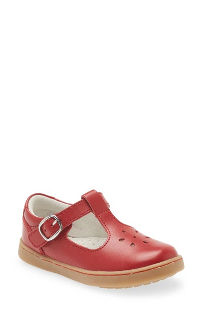 L'amour Kids' Chelsea T-strap Shoe In Red