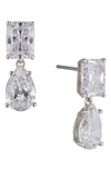Nadri Shine On Cubic Zirconia Drop Earrings In Rhodium